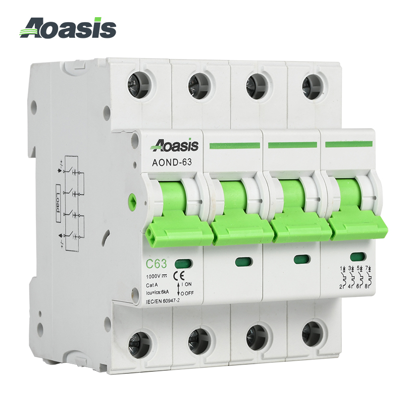 AOND-63 4P DC Miniature Circuit Breaker (MCB)