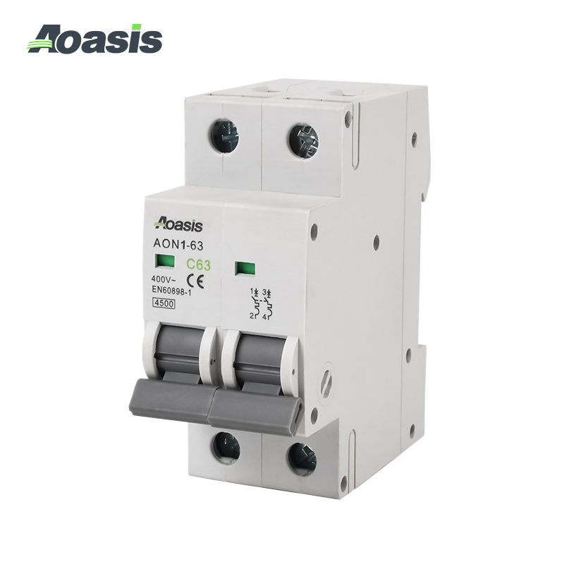 AON1-63 2P Miniature Circuit Breaker (MCB)