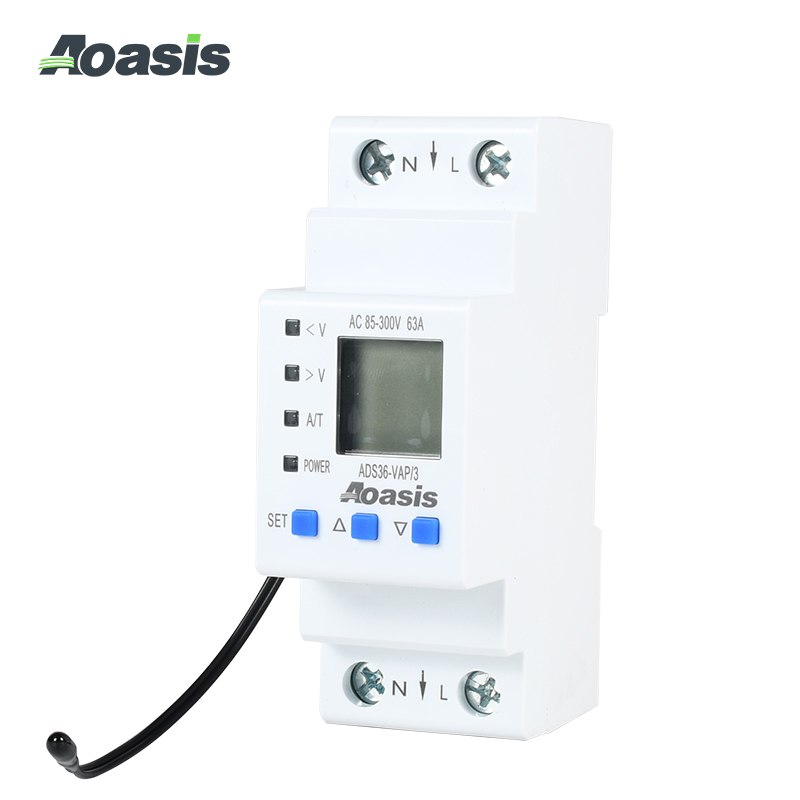 ADS36-VAP/3 Single Phase Voltage/ Current/ Temperature Protective Energy Meter